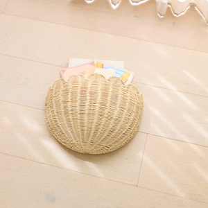 Lola scalloped wall storage basket, Handmade & Natural by BEBE