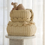 Load image into Gallery viewer, Flora Scalloped Basket Set With Bow
