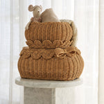 Load image into Gallery viewer, Flora Scalloped Basket Set With Bow
