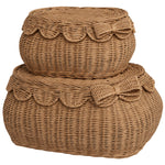Load image into Gallery viewer, Flora Scalloped Basket Set With Bow
