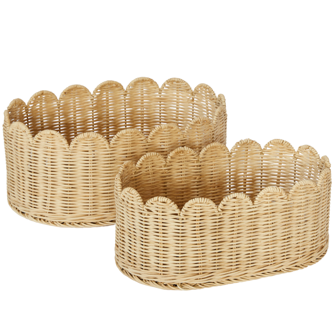 BELLE scalloped basket set