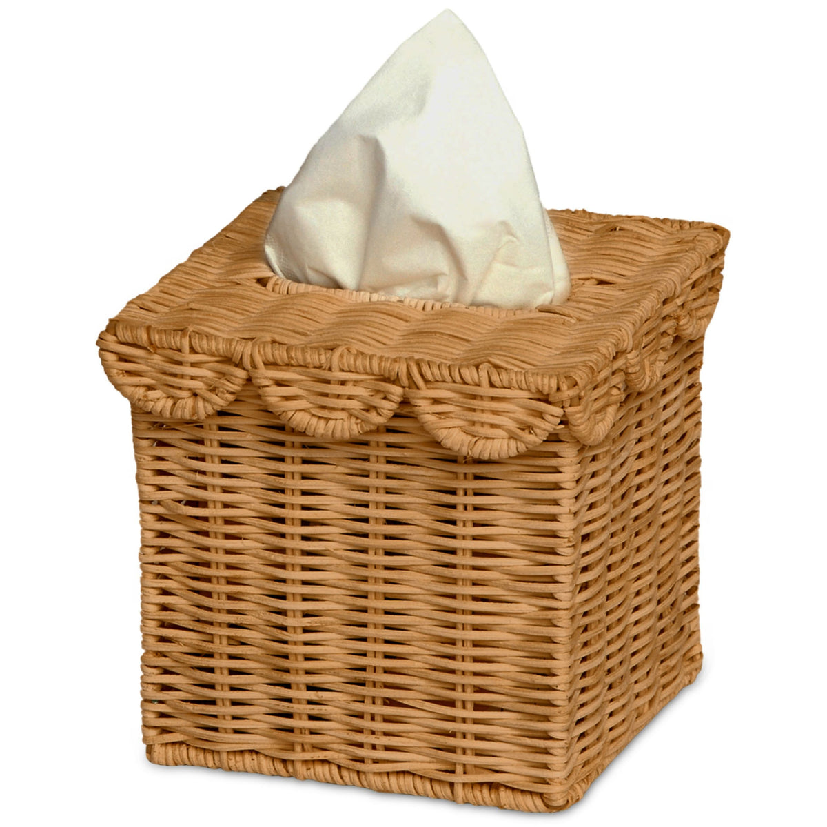 Bonnie Scalloped Square Tissue Box Cover