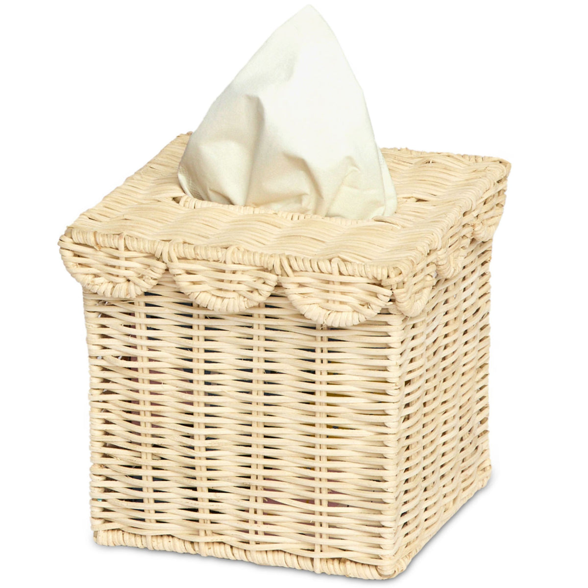 Bonnie Scalloped Square Tissue Box Cover – BEBE BASK