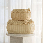 Load image into Gallery viewer, Flora Scalloped Basket Set With Bow
