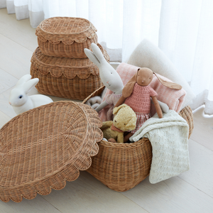 FAUNA trio rattan basket set mocca