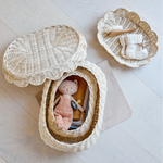 Load image into Gallery viewer, FLORA Rattan Scallop Basket Set
