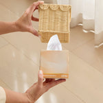 Load image into Gallery viewer, Bonnie Scalloped Square Tissue Box Cover
