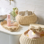 Load image into Gallery viewer, Flora Scalloped Basket Set With Bow
