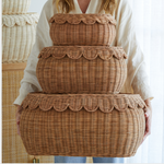 Load image into Gallery viewer, FAUNA trio rattan basket set mocca
