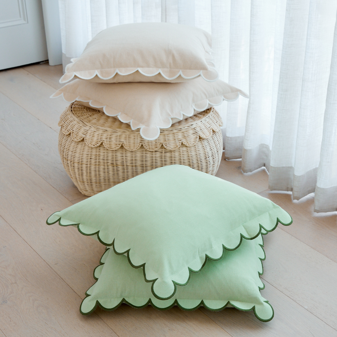 MARGOT scalloped pillow cover