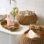 Load image into Gallery viewer, Flora Scalloped Basket Set With Bow
