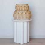 Load image into Gallery viewer, FLORA Rattan Scallop Basket Set
