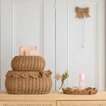 Load image into Gallery viewer, Flora Scalloped Basket Set With Bow
