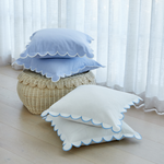 Load image into Gallery viewer, MARGOT scalloped pillow cover
