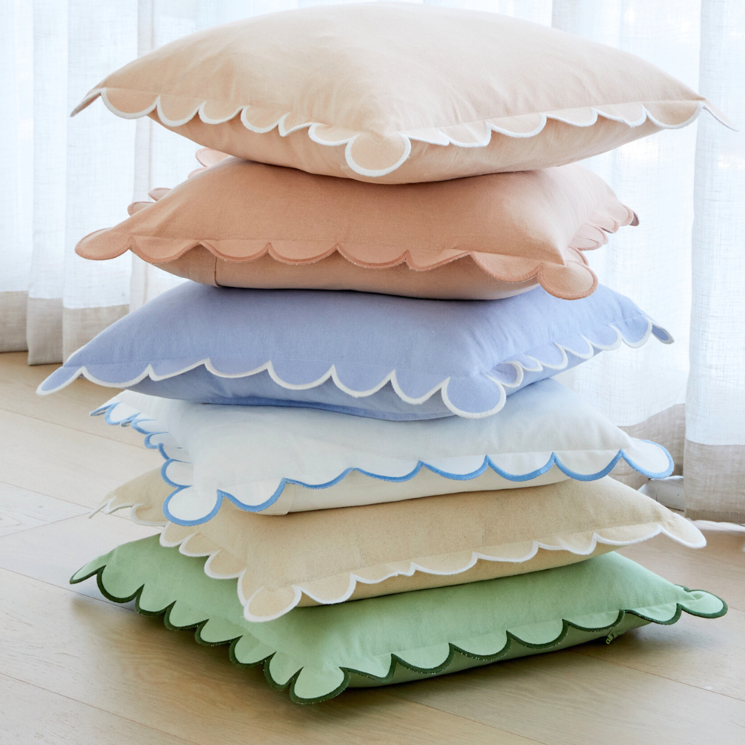 MARGOT scalloped pillow cover