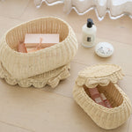 Load image into Gallery viewer, Flora Scalloped Basket Set With Bow
