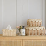 Load image into Gallery viewer, Bonnie Scalloped Rectangle Tissue Box Cover
