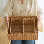Load image into Gallery viewer, Petal Scalloped Storage Basket Set

