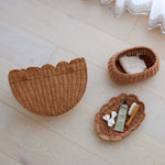 Load image into Gallery viewer, LOLA Scalloped Wall Basket Mocca
