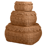 Load image into Gallery viewer, FAUNA trio rattan basket set mocca
