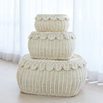 Load image into Gallery viewer, FAUNA Trio Rattan Scallop Basket Set
