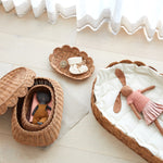 Load image into Gallery viewer, FLORA scalloped basket set mocca
