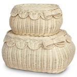 Load image into Gallery viewer, Flora Scalloped Basket Set With Bow
